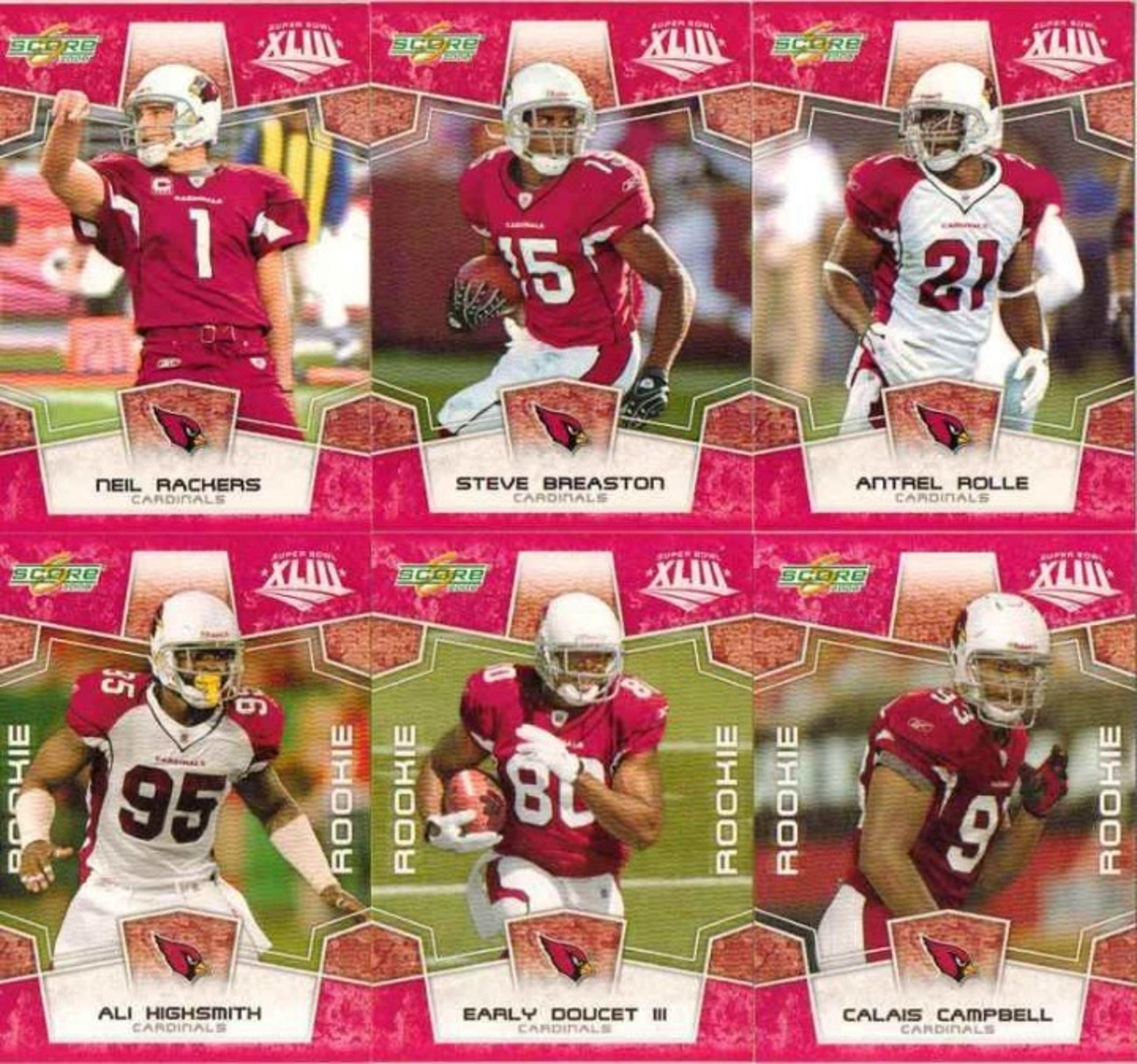 2008 Score Red SB XLIII CARDINALS Team