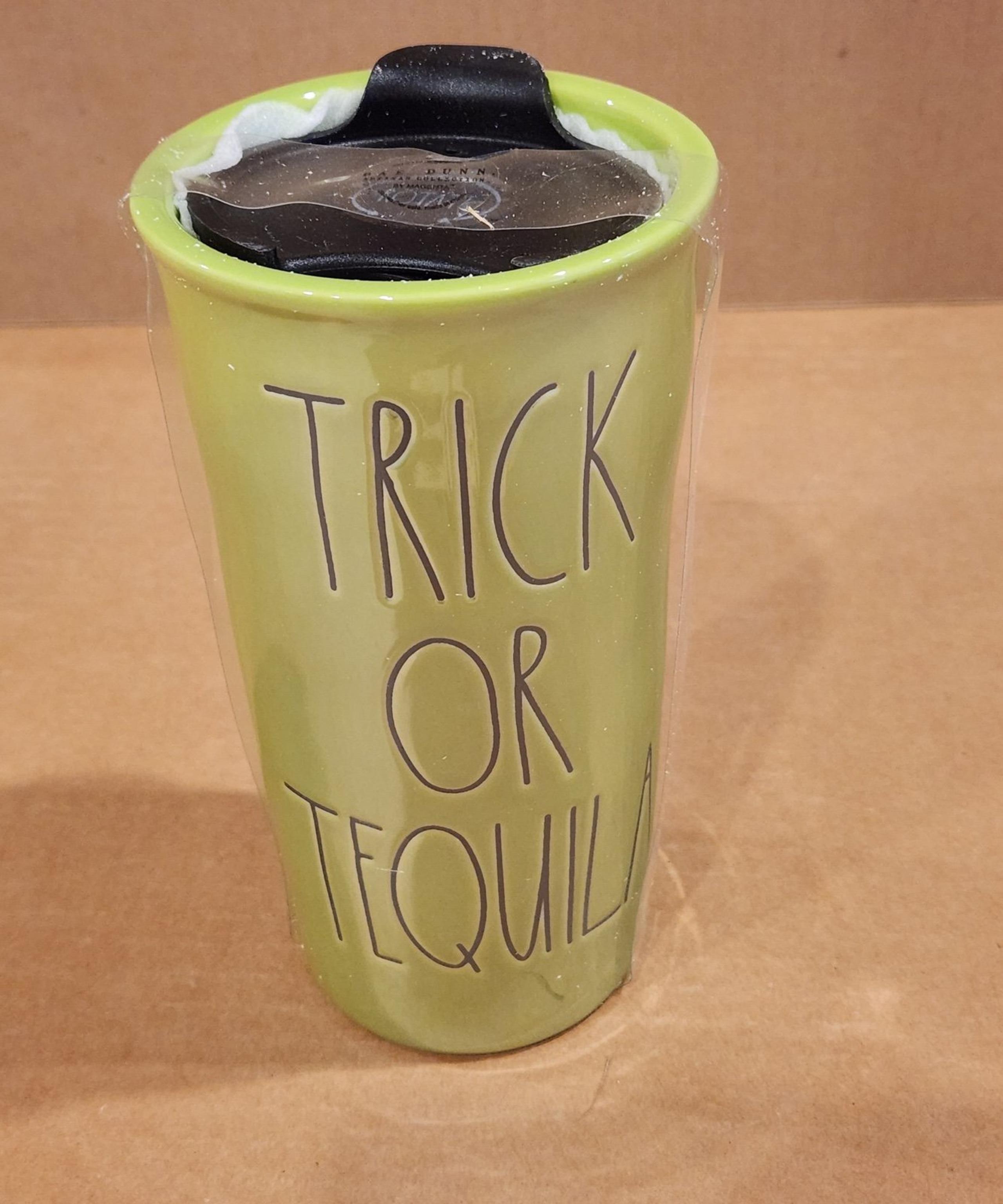 Rae Dunn TRICK OR TEQUILA Travel Mug New