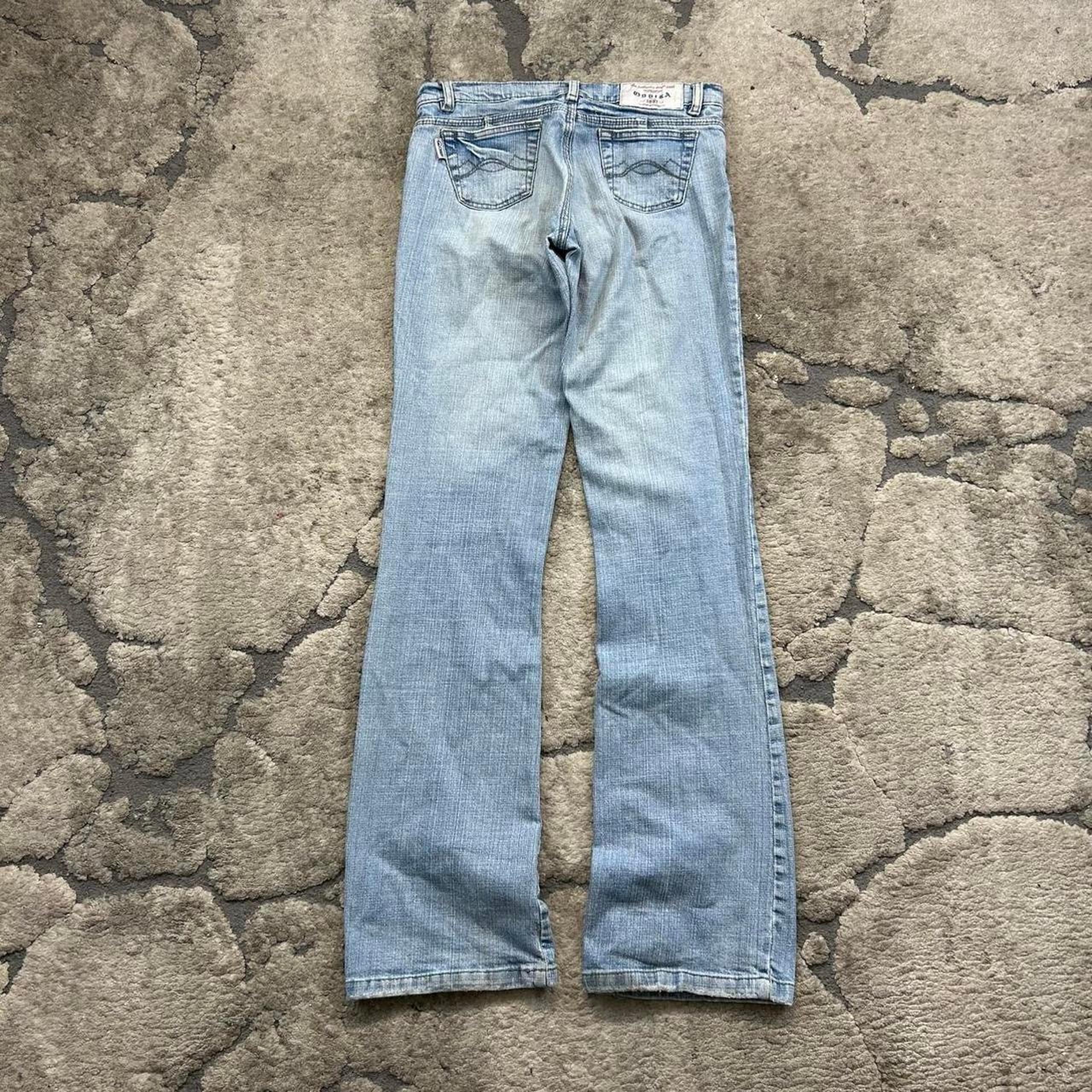 Vintage Y2K Ossira Light Wash Denim Flared Jeans Miss Me Style