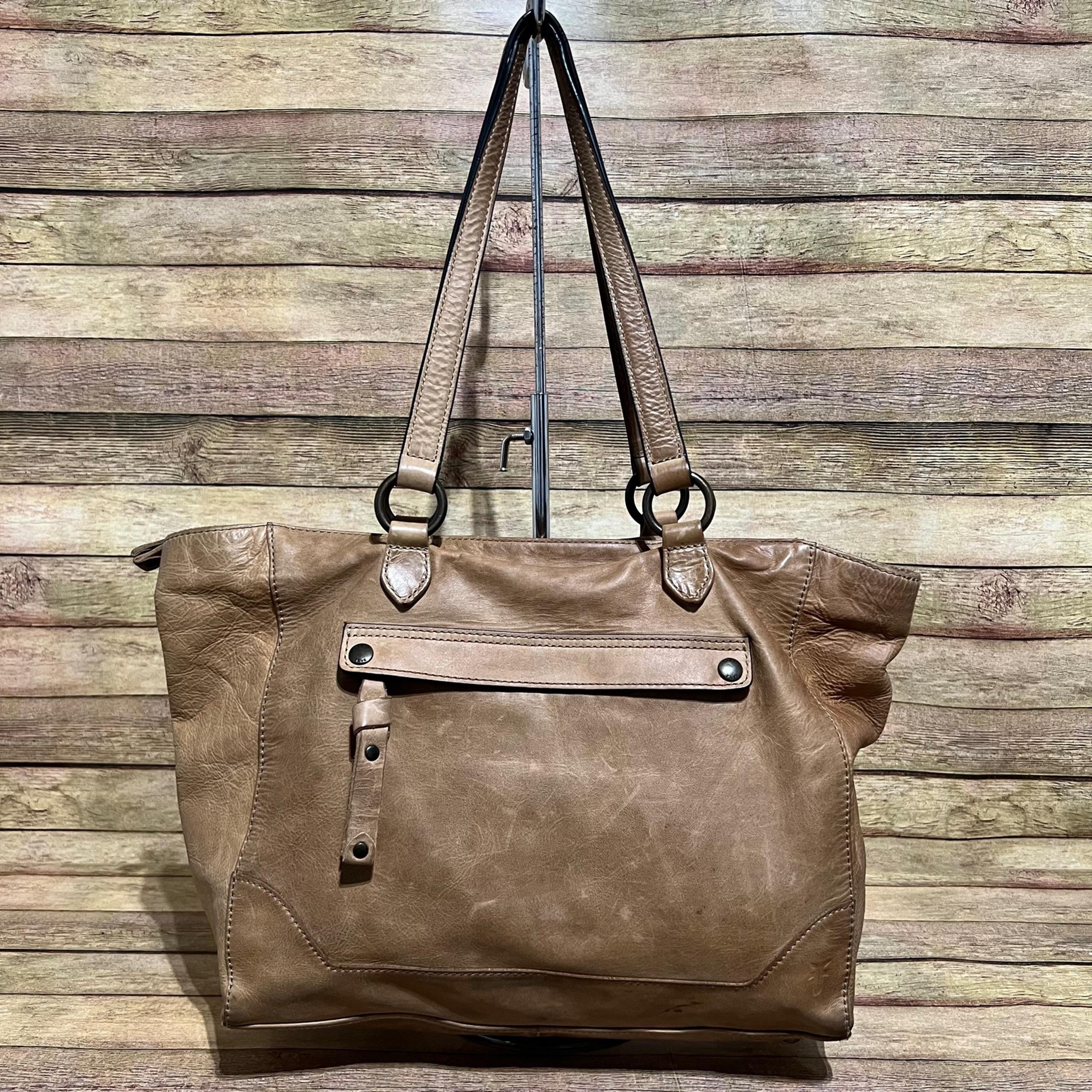 Frye Brown Leather Melissa Zip Tote