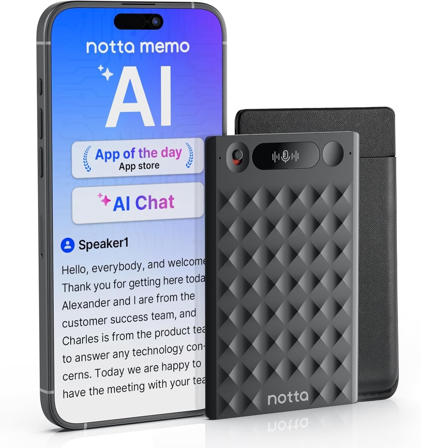 Notta Memo Digital Voice Recorder,AI Voice,Transcription & Summary of Global New