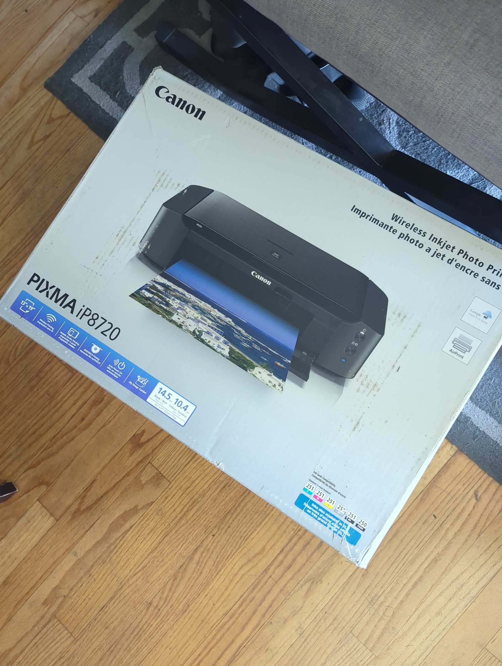 NEW Canon PIXMA ip8720 Wireless WIFI Inkjet Photo Printer Black Color Photo Disk