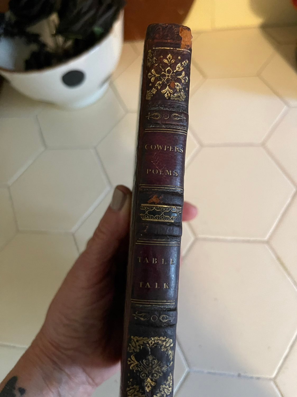 Rare cowper 1817 leather bound book