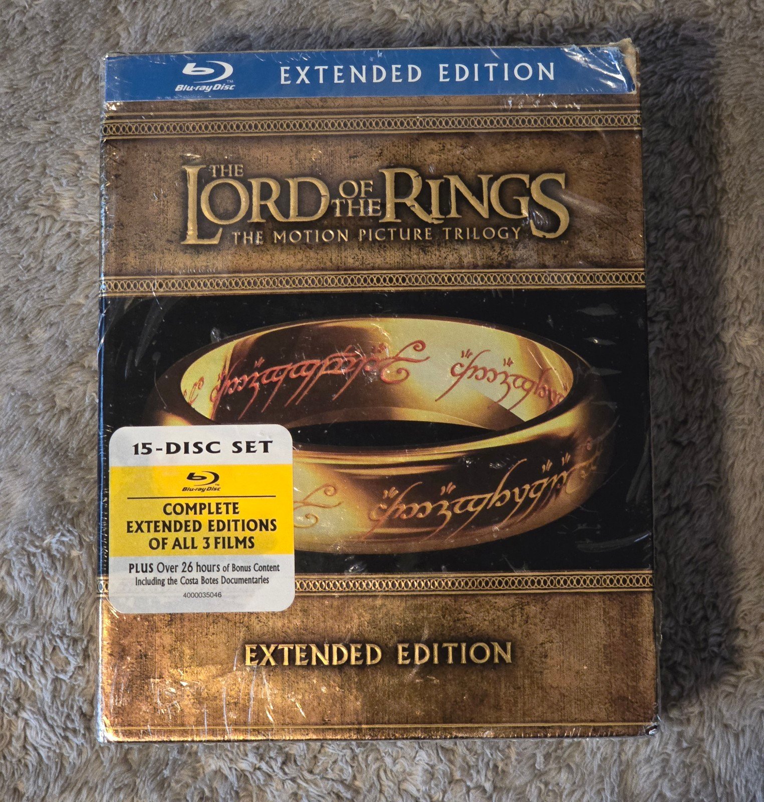 The Lord of the Rings: The Motion Picture Trilogy BluRay Extended 15 Disc Set