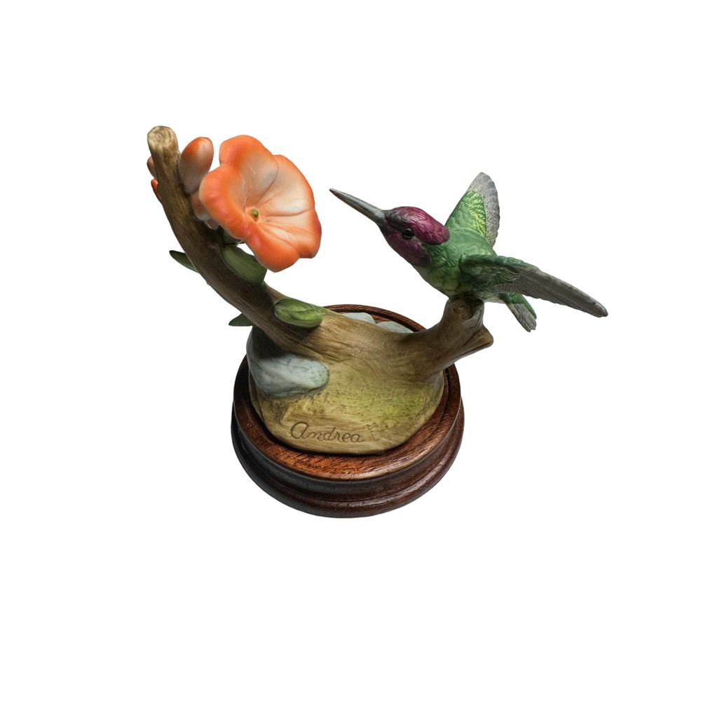 Andrea by Sadek Hummingbird Figurine Porcelain Sculpture Nature Decor