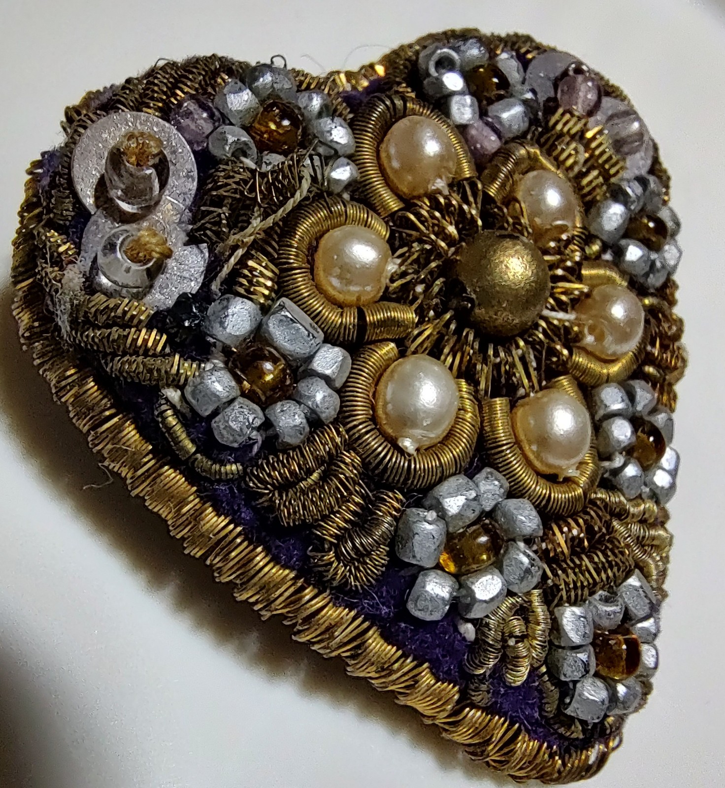 History! Velvet, Sequin and Pearl Pin