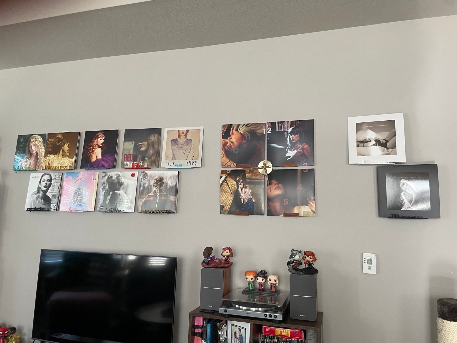Taylor Swift vinyl record shelves