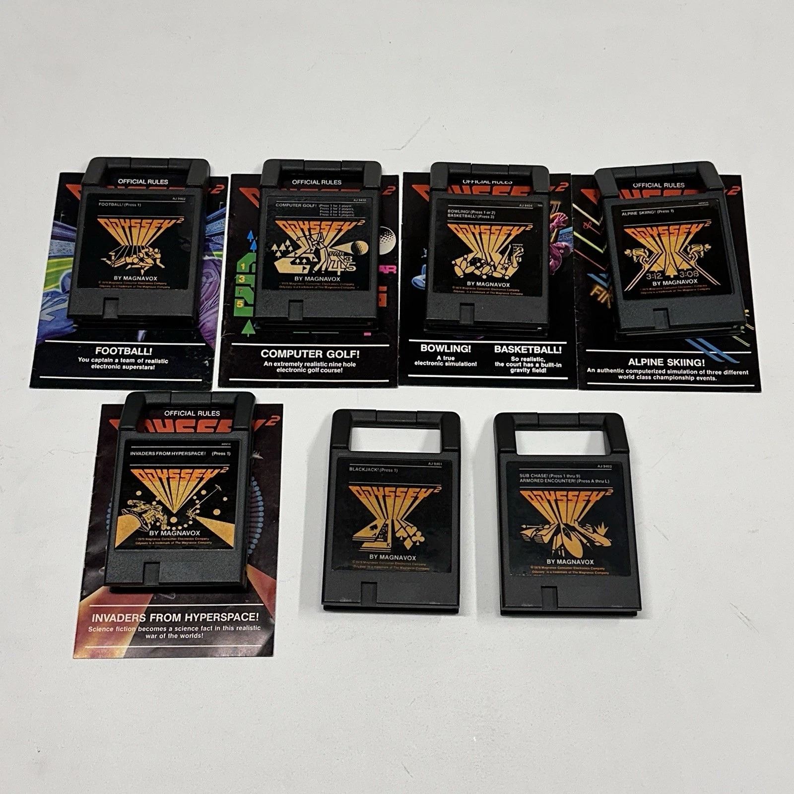 Vintage 1978 Magnavox Odyssey 2 Game Lot Bundle 7 Classic Games #2