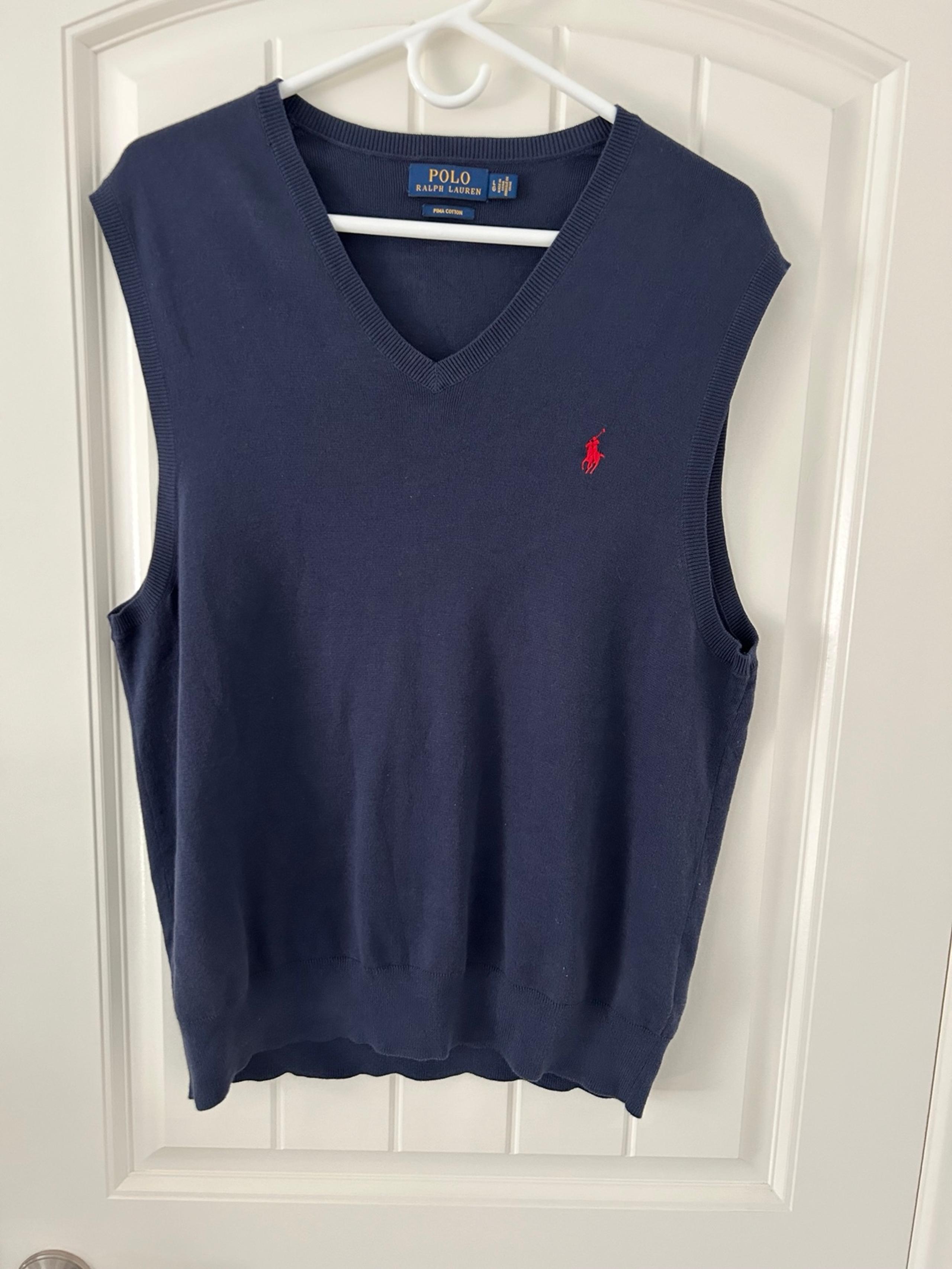 Ralph Lauren Polo Mens Sweater Vest 100% Pima Cotton