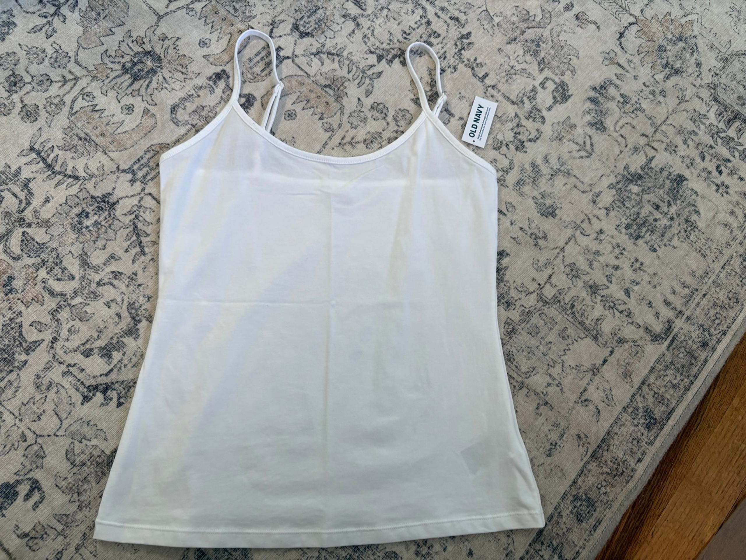 Old Navy White First Layer Camisole Tank Top Adjustable Strap size med new