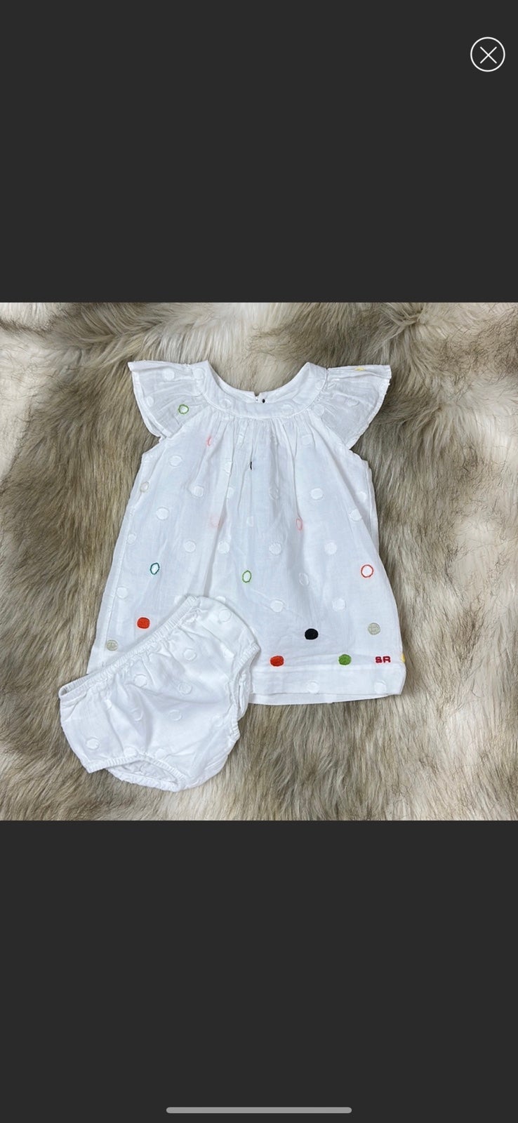 3 Month Sonia Rykiel Paris Polka-Dotted Dress with Bloomers