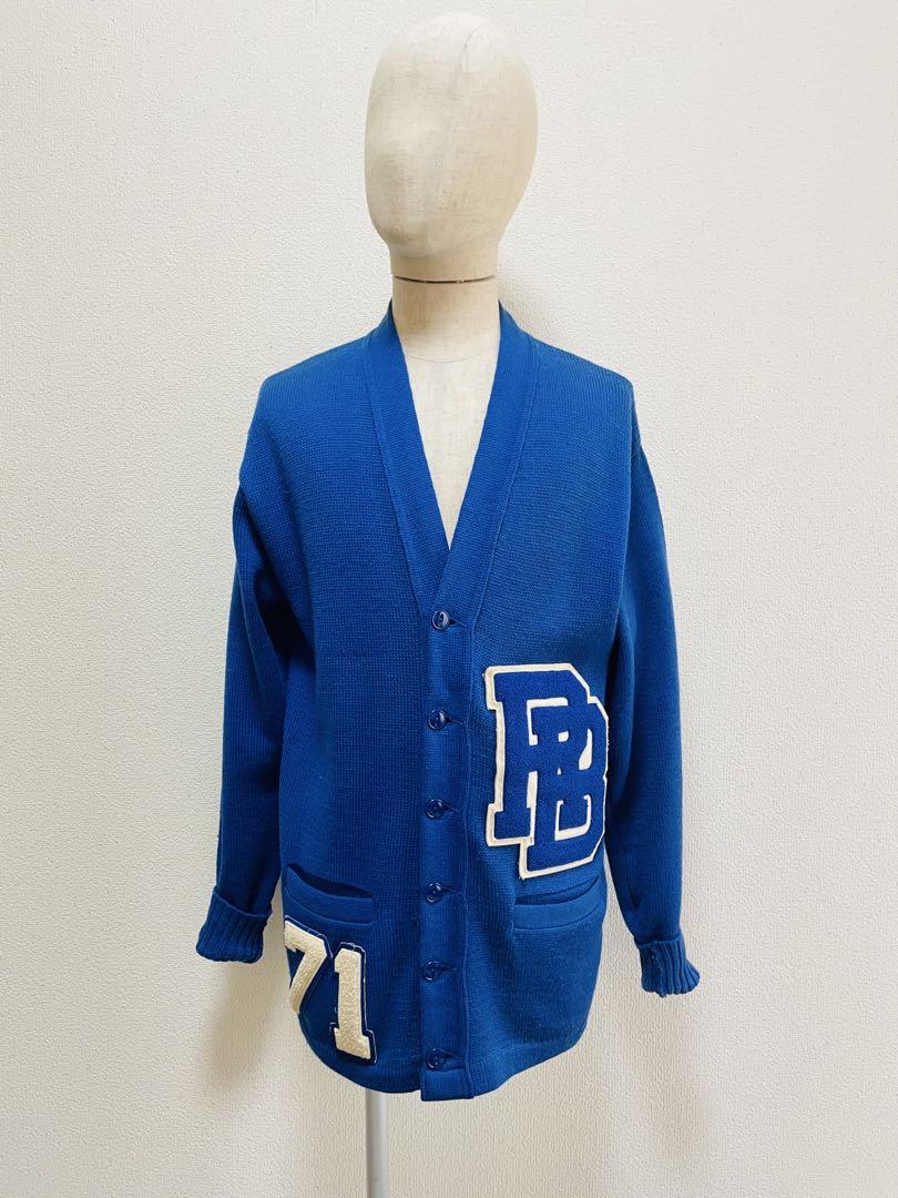 Vintage School Knit Logo Embroidered Cardigan