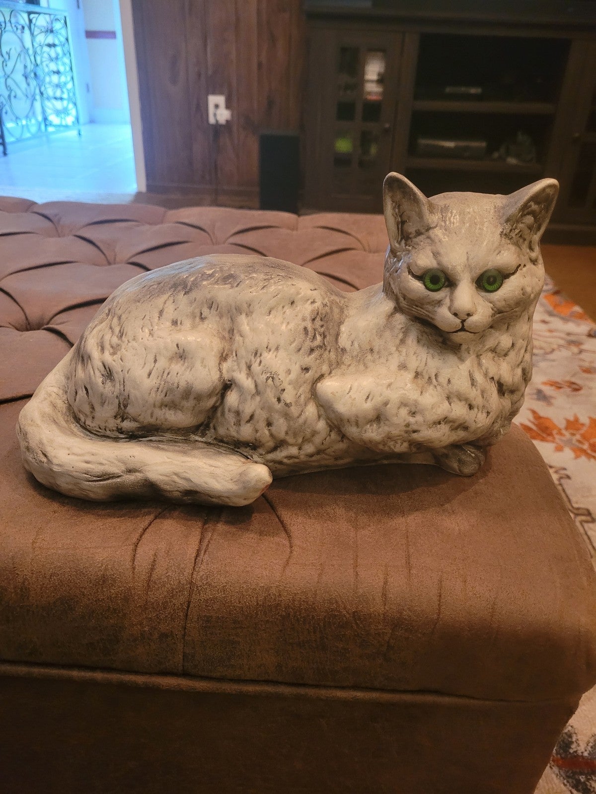 Vintage Eley mold 1969 Cat with green eyes 14.5 long