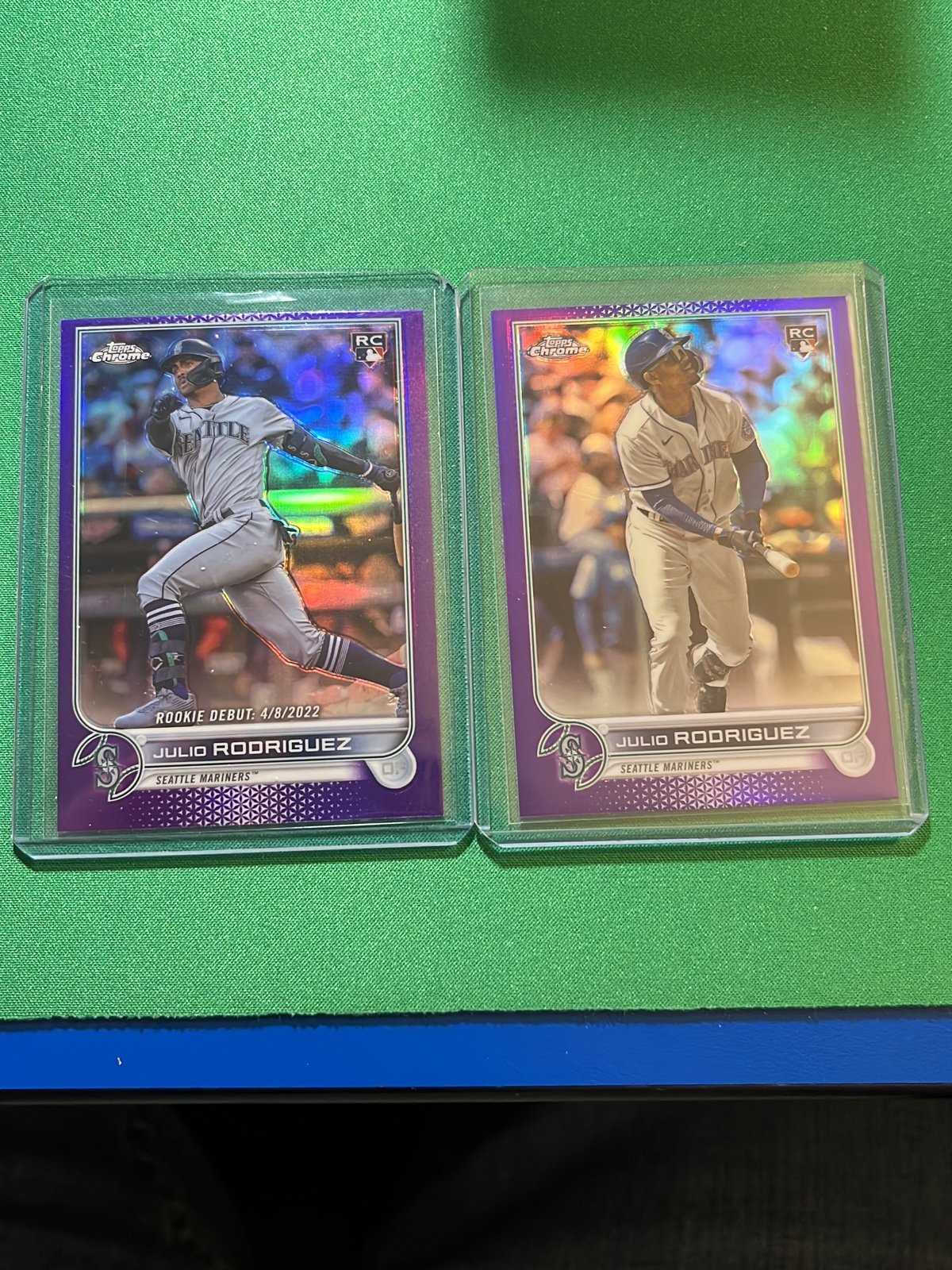 Julio Rodriguez PURPLE Refractor Lot (off center)