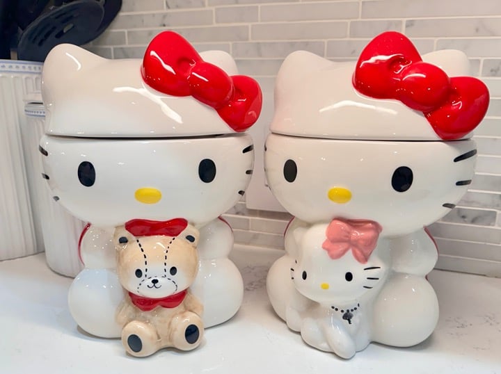 Hello Kitty Ceramic Canisters NEW