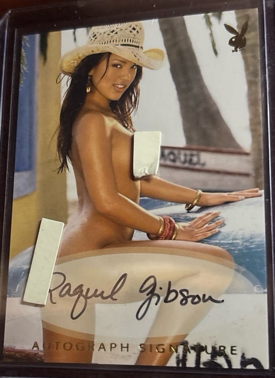 Raquel Gibson Autograph Signature Playboy card from the Lingerie Chest Release