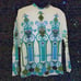 1960s vintage mod boho turtleneck sweater top size medium 6 8