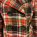 Kensie size M plaid print coat lined belted double breasted peacoat