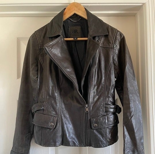 Banana Republic Genuine Leather Biker/Moto Jacket XS