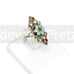 Southwest Sterling Turquoise + Carnelian Flower Ring