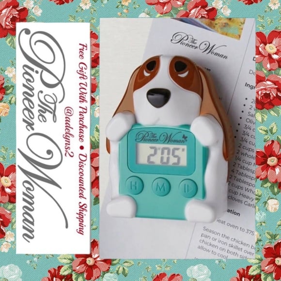 New Pioneer Woman Charlie Basset Hound Dog Kitchen Timer