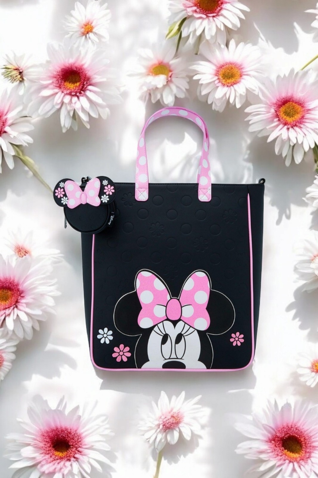 Loungefly Disney Minnie Mouse Floral Tote Bag & Coin Purse