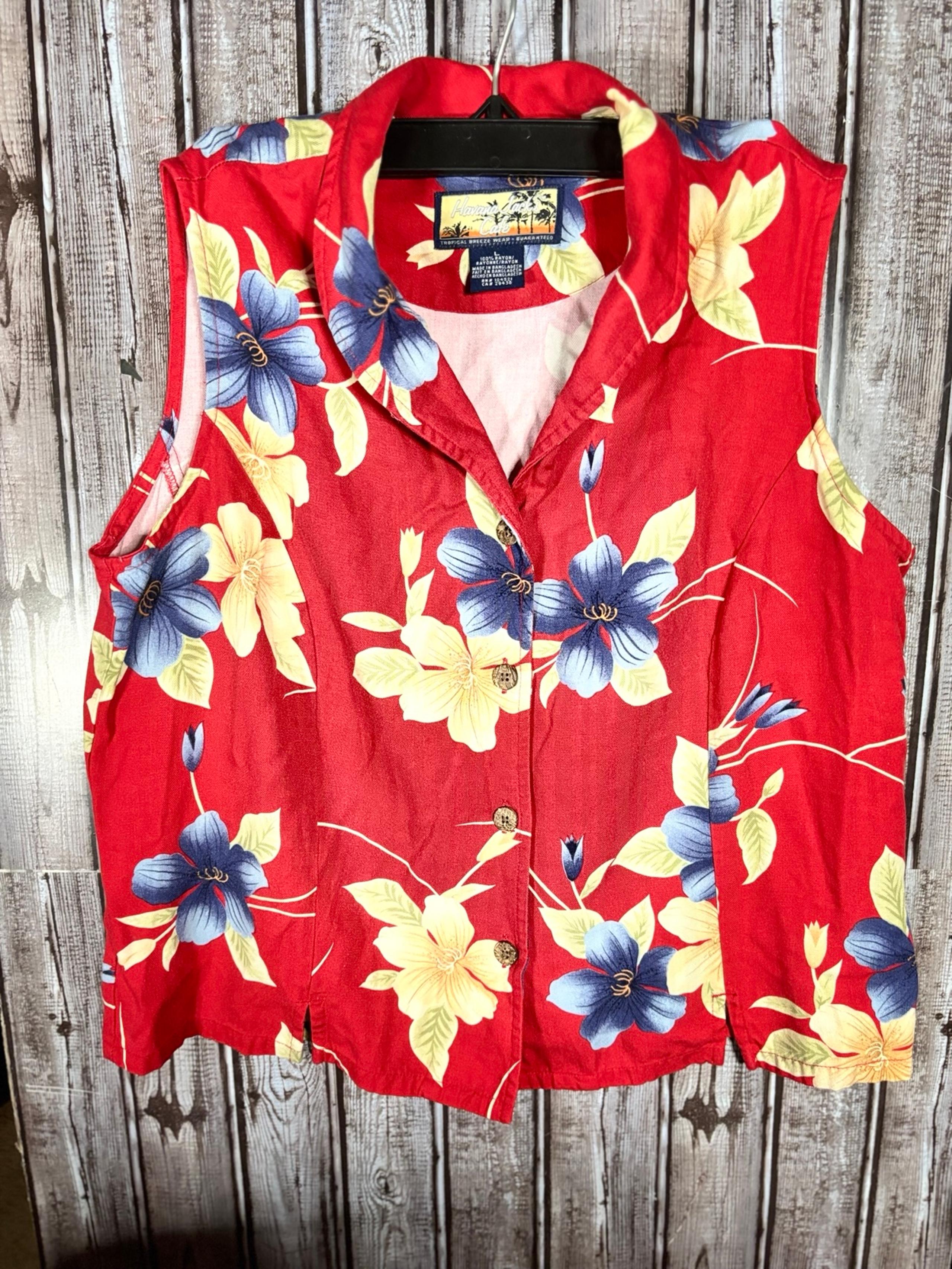 Vintage Hana jacks cafe women sleeveless shirt