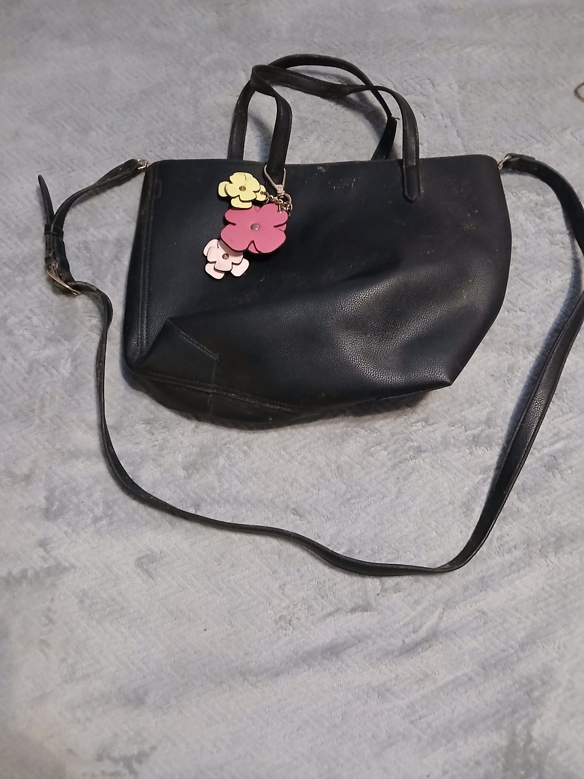 Black Leather Tote Bag