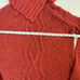 Moth Anthropologie Rust Cable Knit Button Cowl Neck Pullover Sweater Size medium