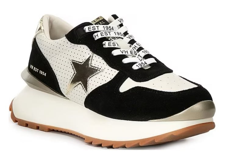 Vintage Havana- Major Perforated Platform Retro Sneakers. Size 5.5