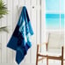 (2) NWT Lacoste Gorgeous Blue Ombre Blocks Logo 100% Cotton 72”x36” Beach Towels