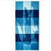 (2) NWT Lacoste Gorgeous Blue Ombre Blocks Logo 100% Cotton 72”x36” Beach Towels