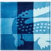 (2) NWT Lacoste Gorgeous Blue Ombre Blocks Logo 100% Cotton 72”x36” Beach Towels