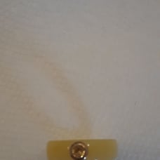 Yellow jade citrine 14k gold ring size 7