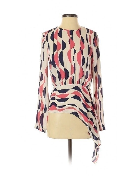 Asymmetrical Eugenie Deco-Printed Top