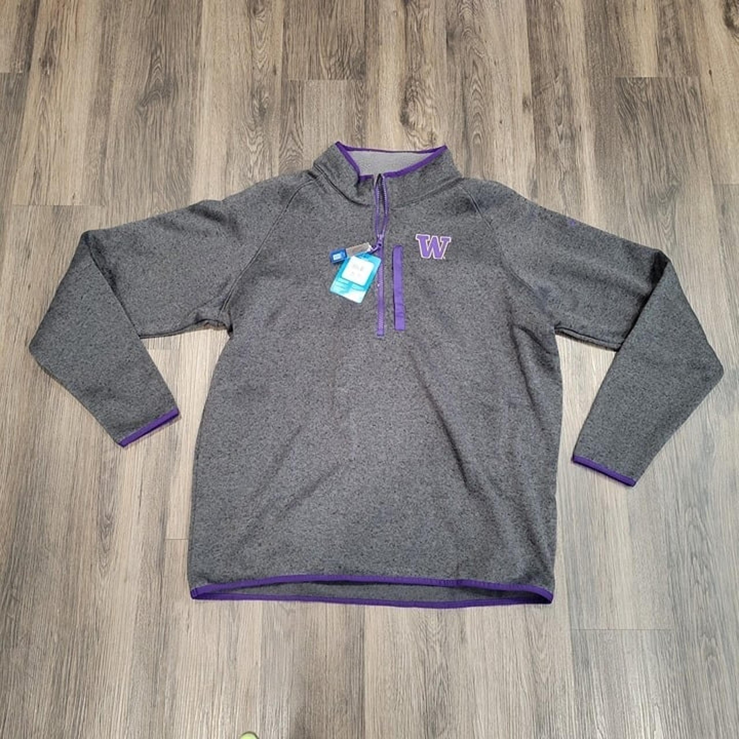 Washington Huskies Columbia Half Zip Pullover XL NWT