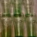 Coca-Cola Coke Glasses (6) 12 OZ Green Crinkly Look GLASS 6 tall Free Ship