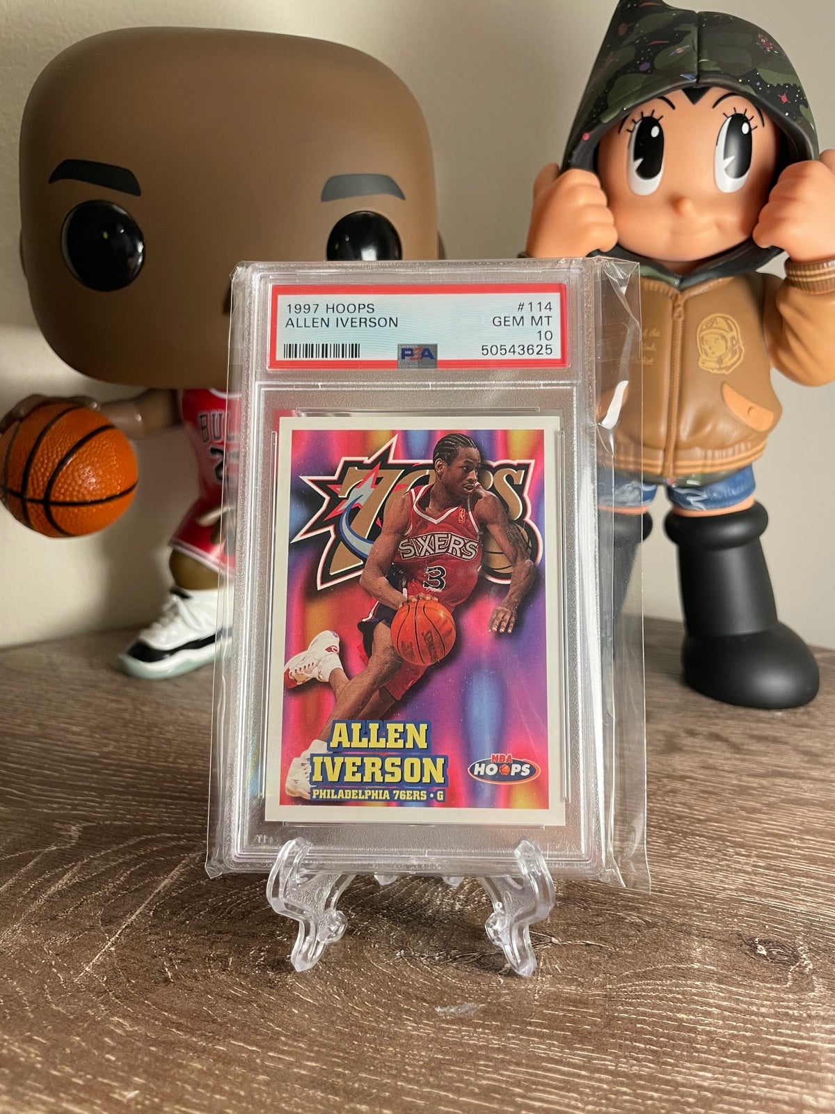Allen Iverson PSA 10 NBA HOOPS 1997 Card