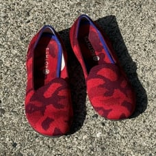 Rothy's Kid's Red Camouflage Ballet Slip on shoes K4 Rare Color