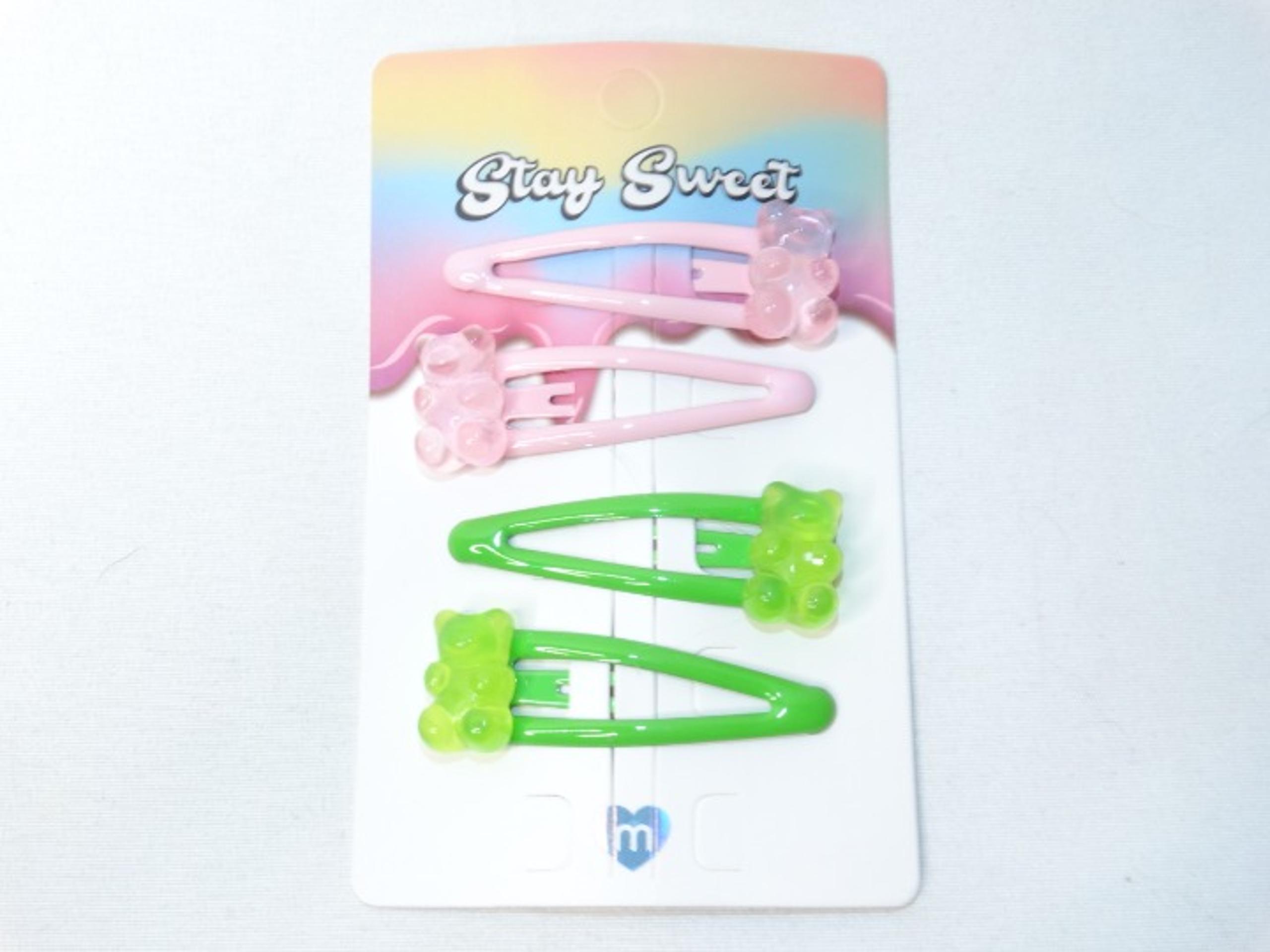 Stay Sweet Gummy Bear Hair Snap Clips