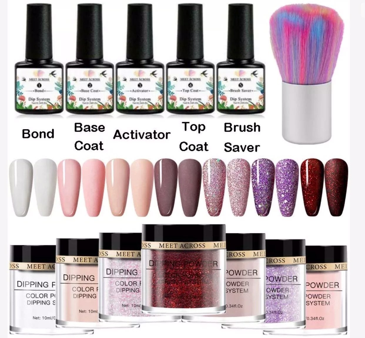 13 PCS Dipping Powder Nail Dip Liquid