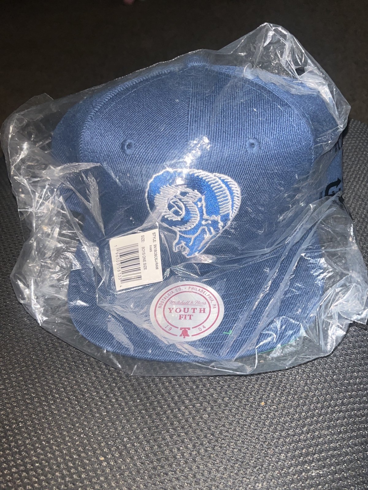 Los Rams Mitchell & Ness Youth Size SnapBack Cap New