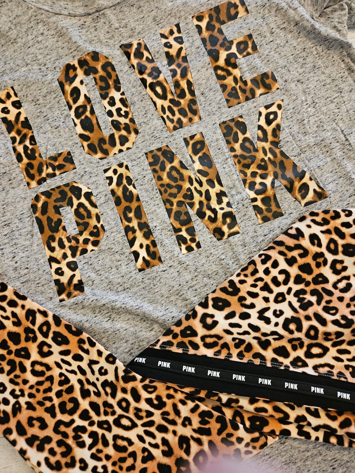 PINK Cheetah 2 PC Yoga Set