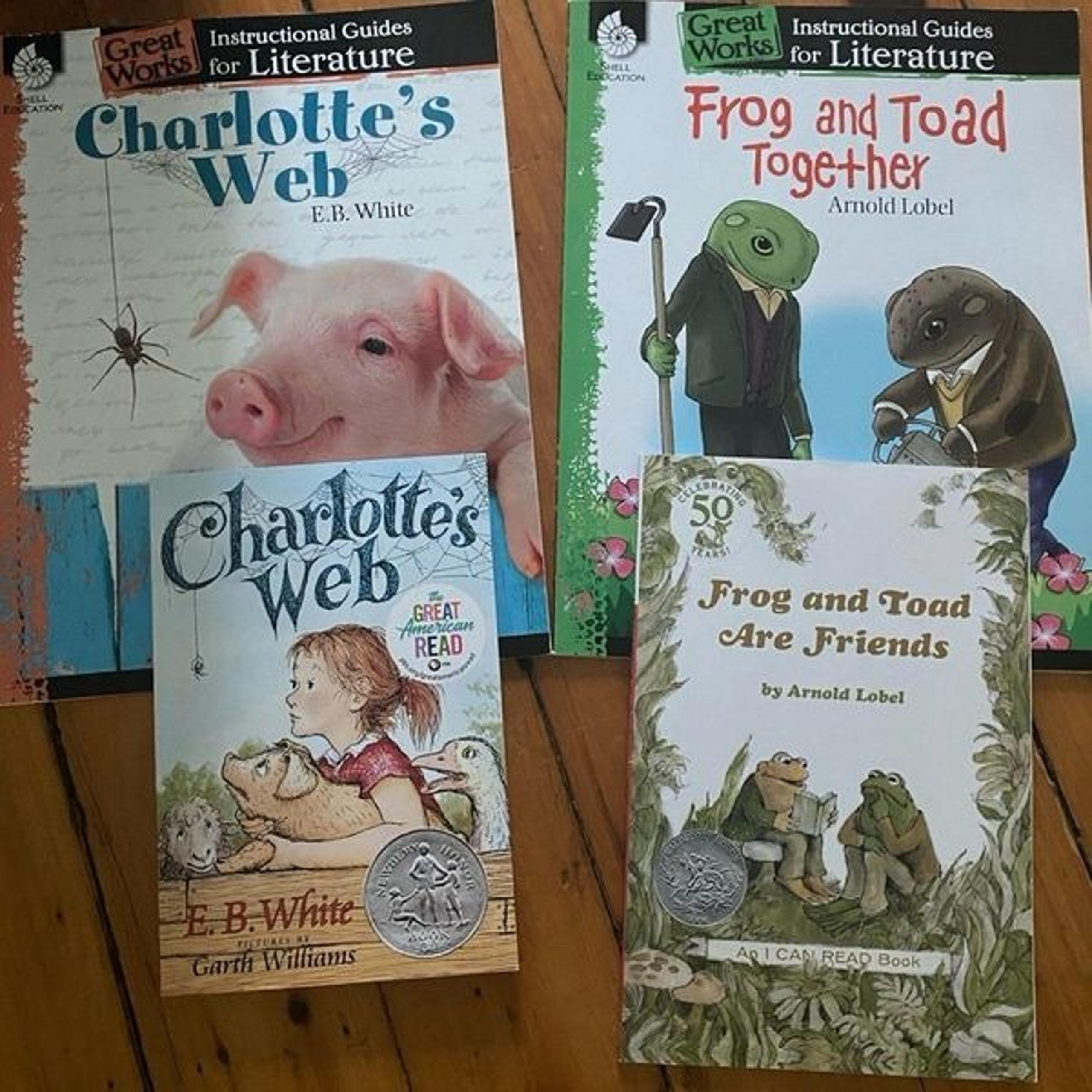 Shell Education Homeschool bundle frog and toad charlottes web literature books
