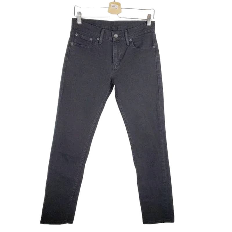 Levis 511 Men Denim Stone Wash Dark Slim Fit Zip Fly Casual Jeans Size 29x30