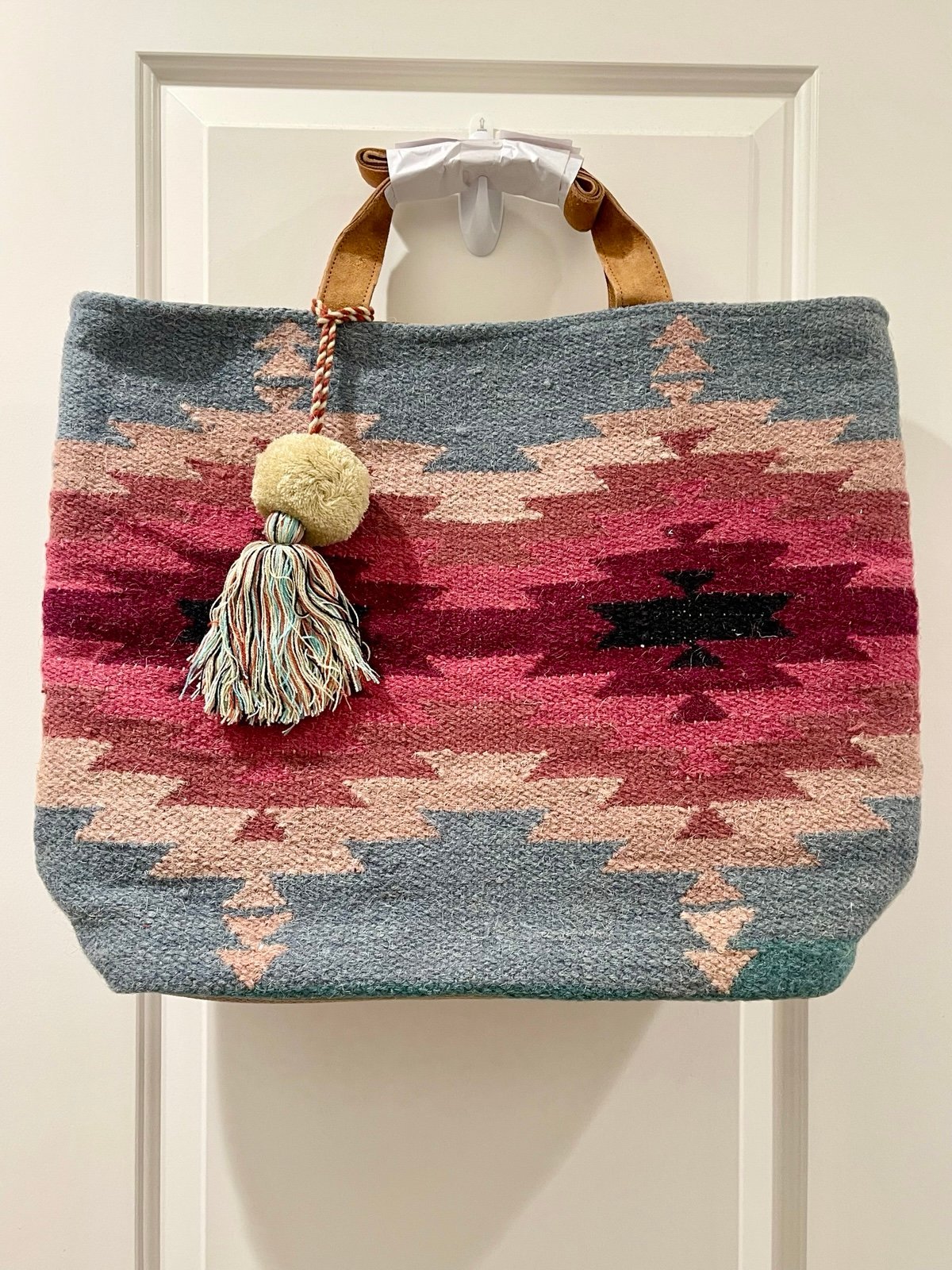 Woven Aztec Tote Bag