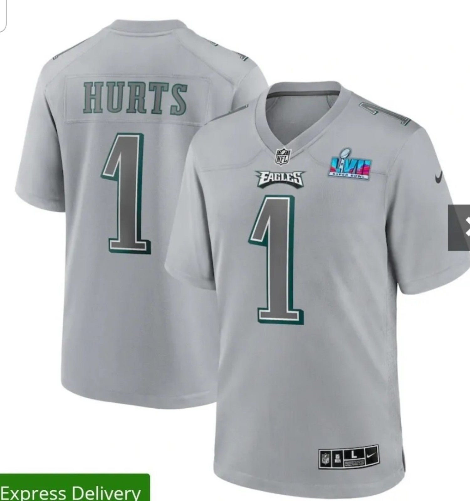 Nike Jalen Hurts NFL Philadelphia Eagles Super Bowl LVII Jersey Mens Sz 3XL New