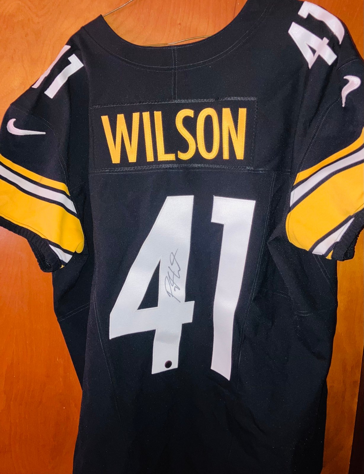 PAYTON WILSON PITTSBURGH STEELERS SIGNED AUTHENTIC ON FIELD APPAREL JERSEY W/COA