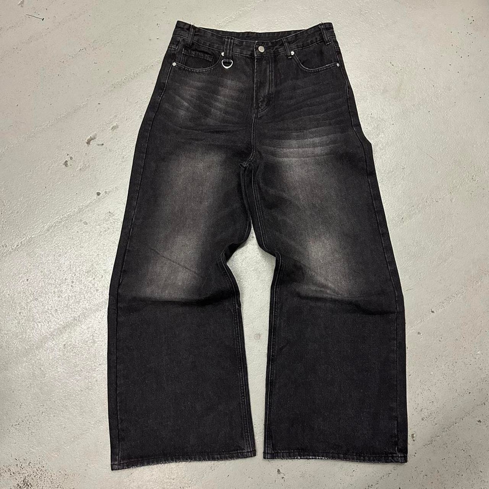 JNCO Y2K Black Witchery Jeans Retro Hip Hop Graphic Baggy