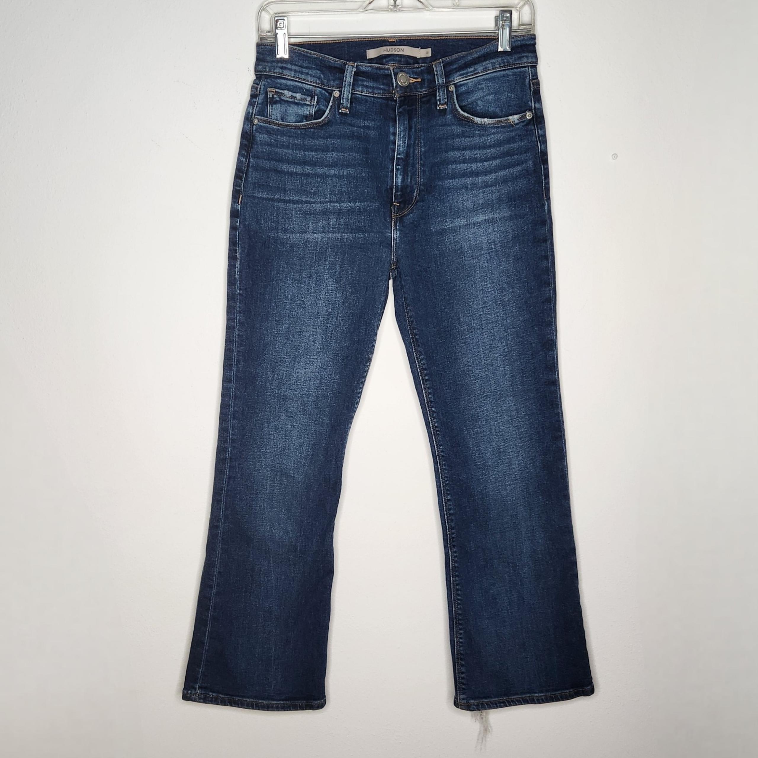 Hudson Jeans Barbara High Rise Bootcut Crop Jeans Womens 28 Elemental Destructed
